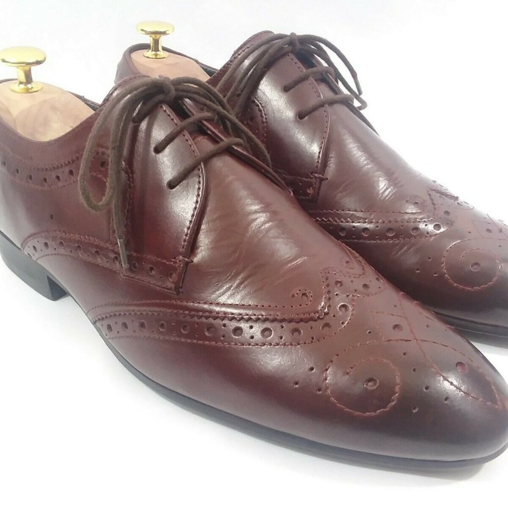 Ted Baker Vineey Cordovan Wingtip Derby Mens US 8